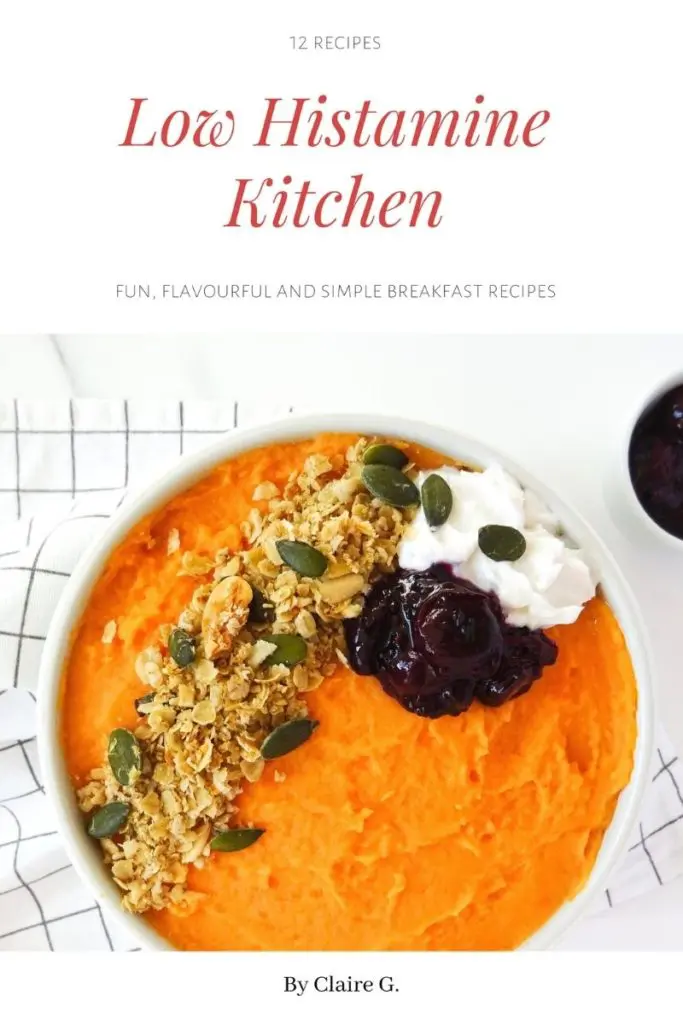 image of the ebook low histamine kitchen fun flavourful and simple breakfast recipes.