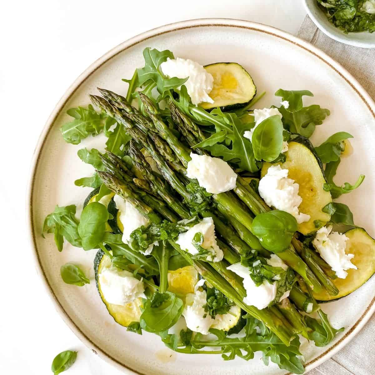 Asparagus Caprese Salad Through The Fibro Fog