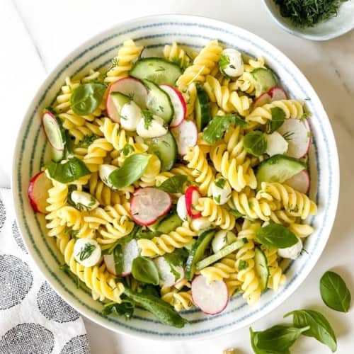 Cucumber dill pasta salad Through The Fibro Fog