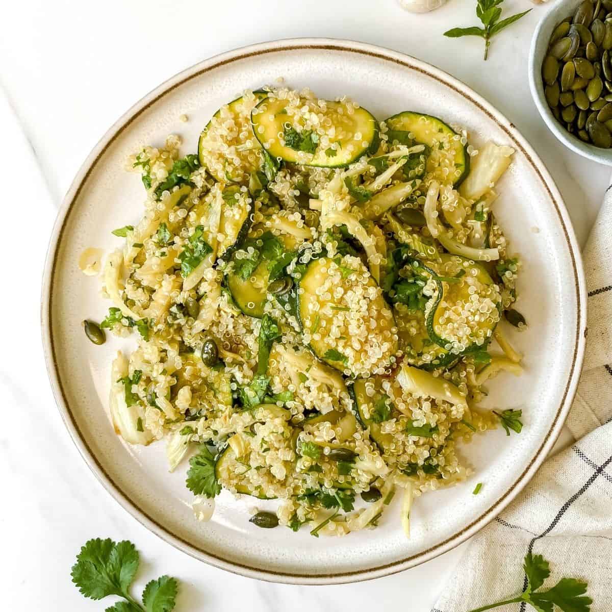 Quinoa Fennel Salad Through The Fibro Fog