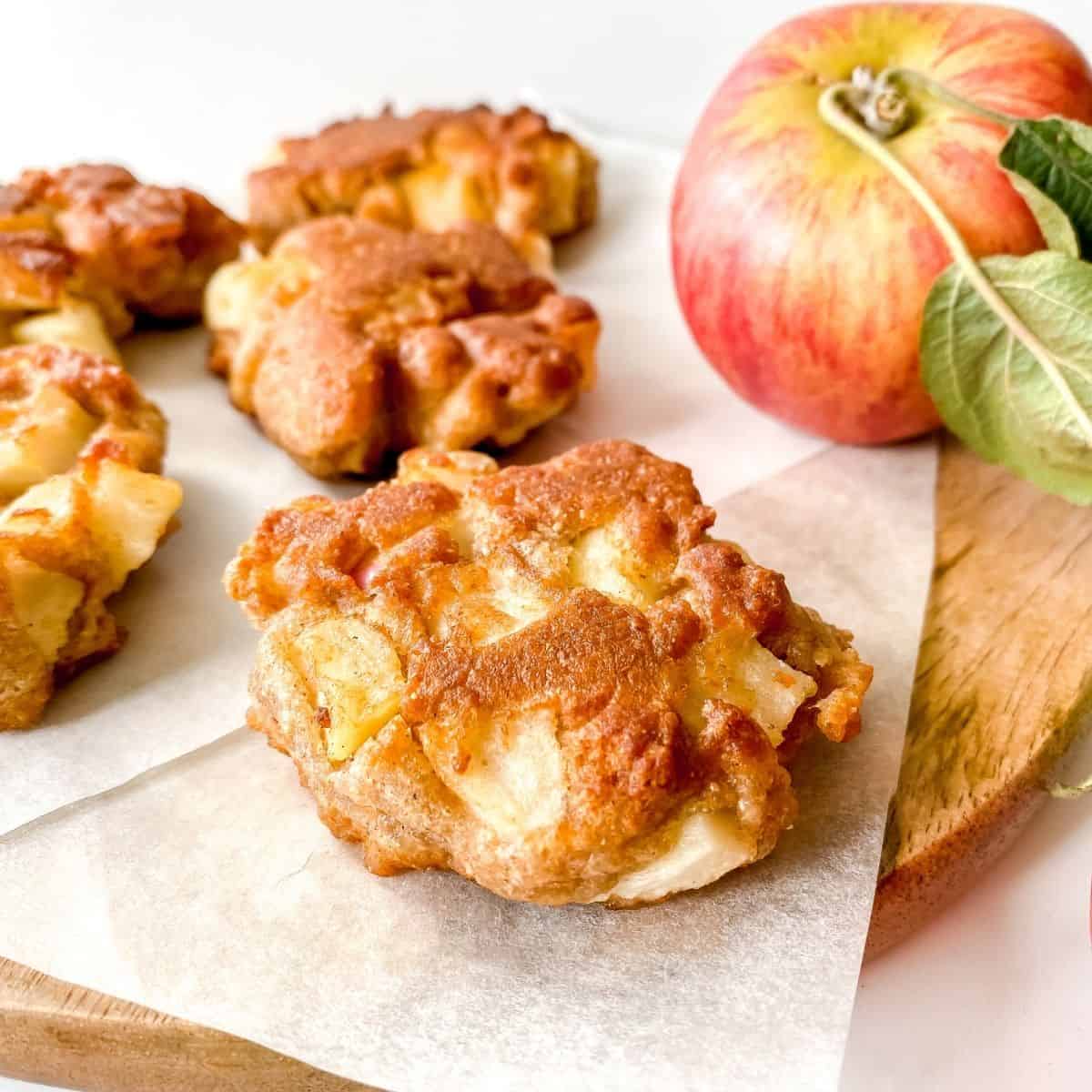 Cardamom Apple Fritters (sweetened with maple syrup)