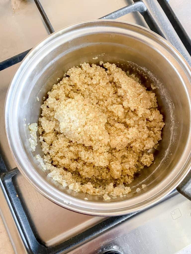 quinoa in a pan