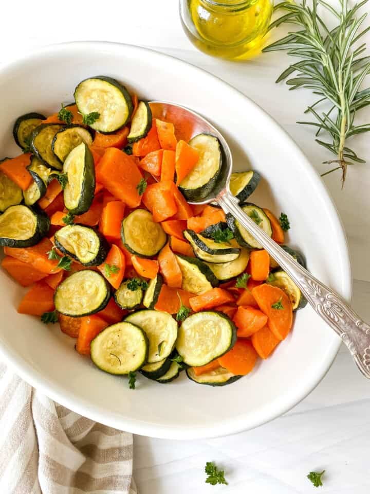 Rosemary Roasted Zucchini and Sweet Potato Through The Fibro Fog