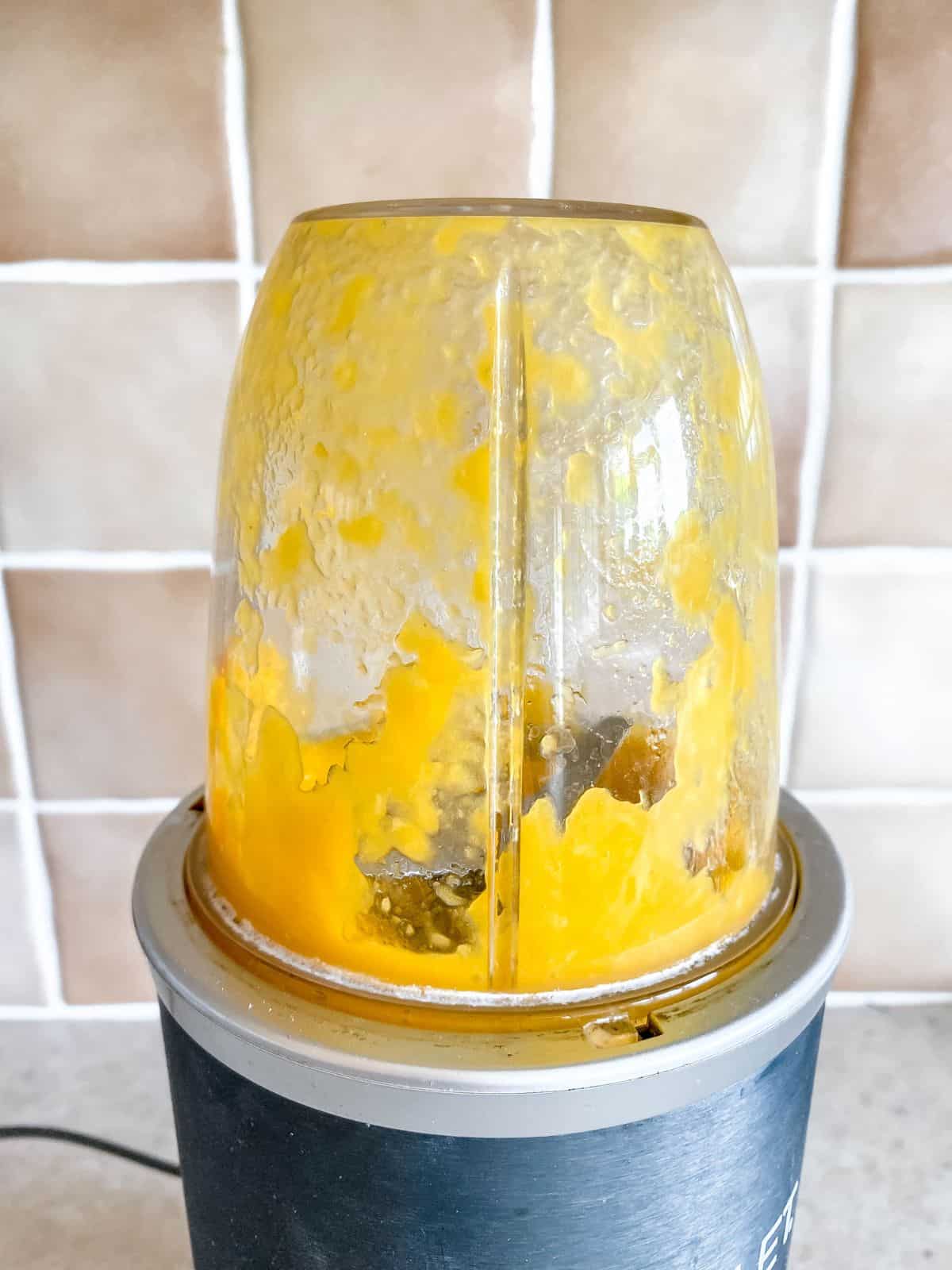 mango ginger puree in a blender.