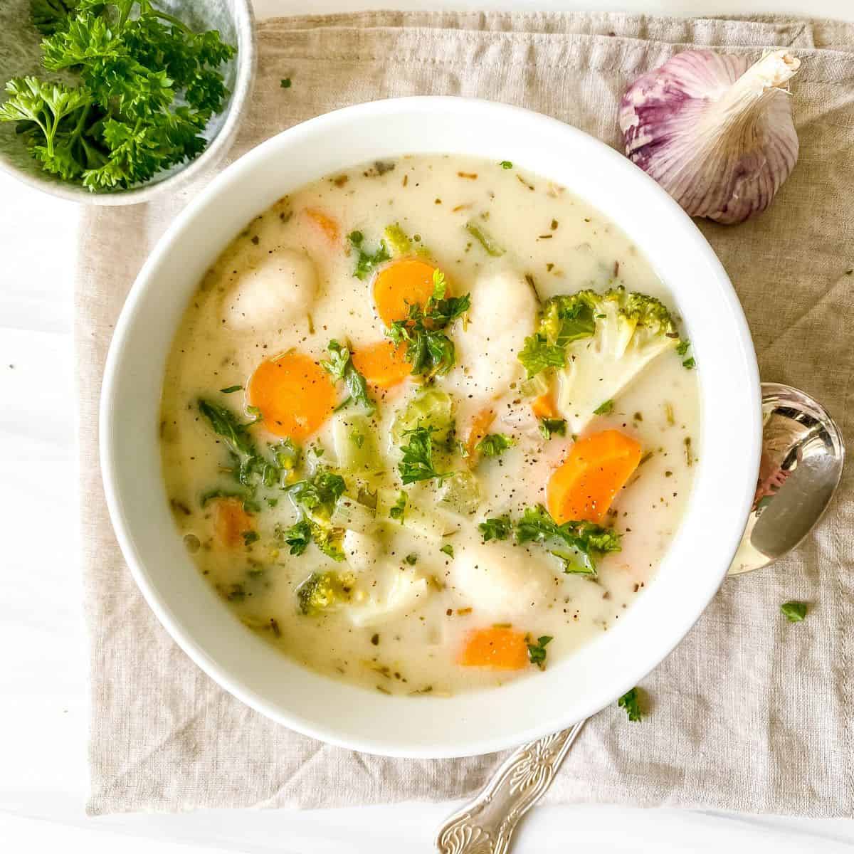 Vegetarian Gnocchi Soup 