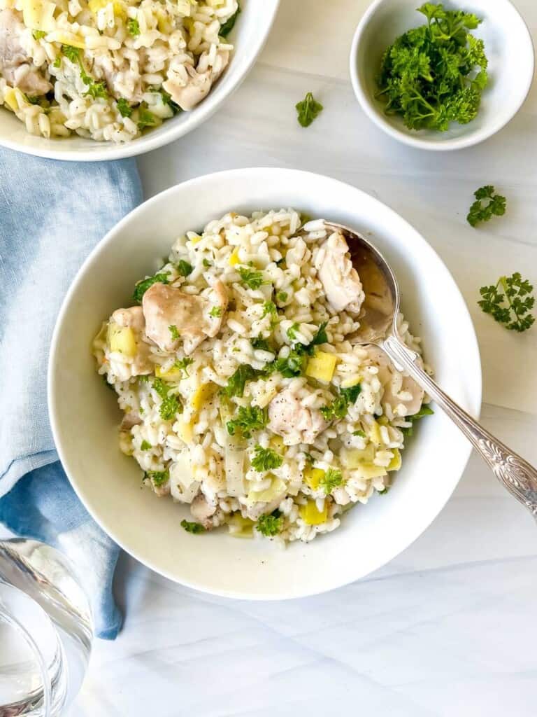 Chicken and Leek Risotto Through The Fibro Fog