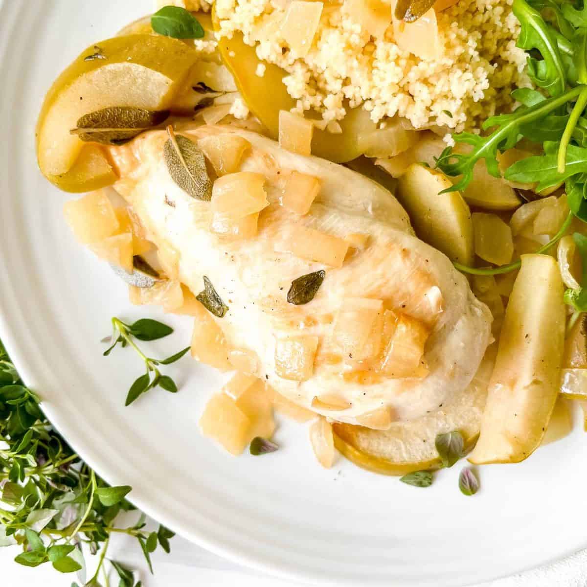 Baked Chicken with Apples and Honey - Through The Fibro Fog