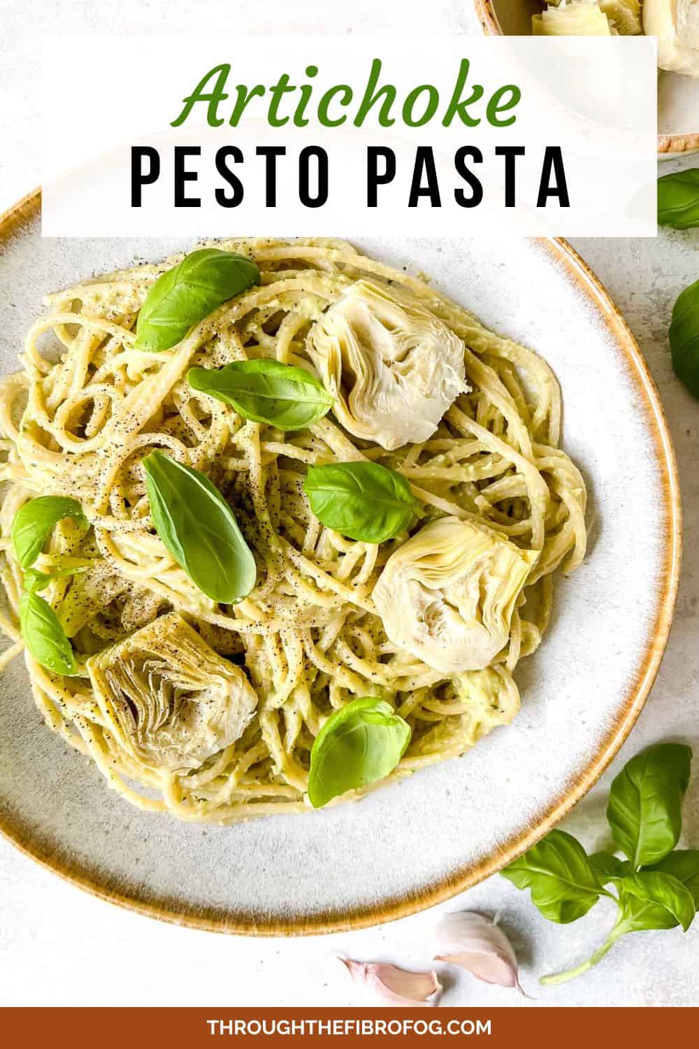 Artichoke Pesto Pasta Through The Fibro Fog