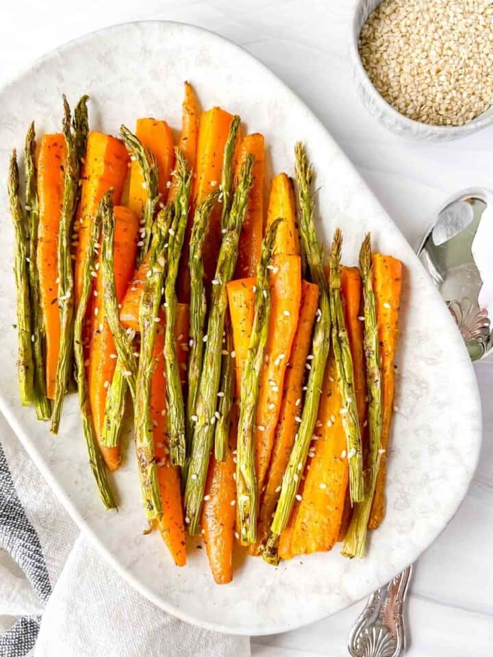 Roasted Asparagus and Carrots Through The Fibro Fog