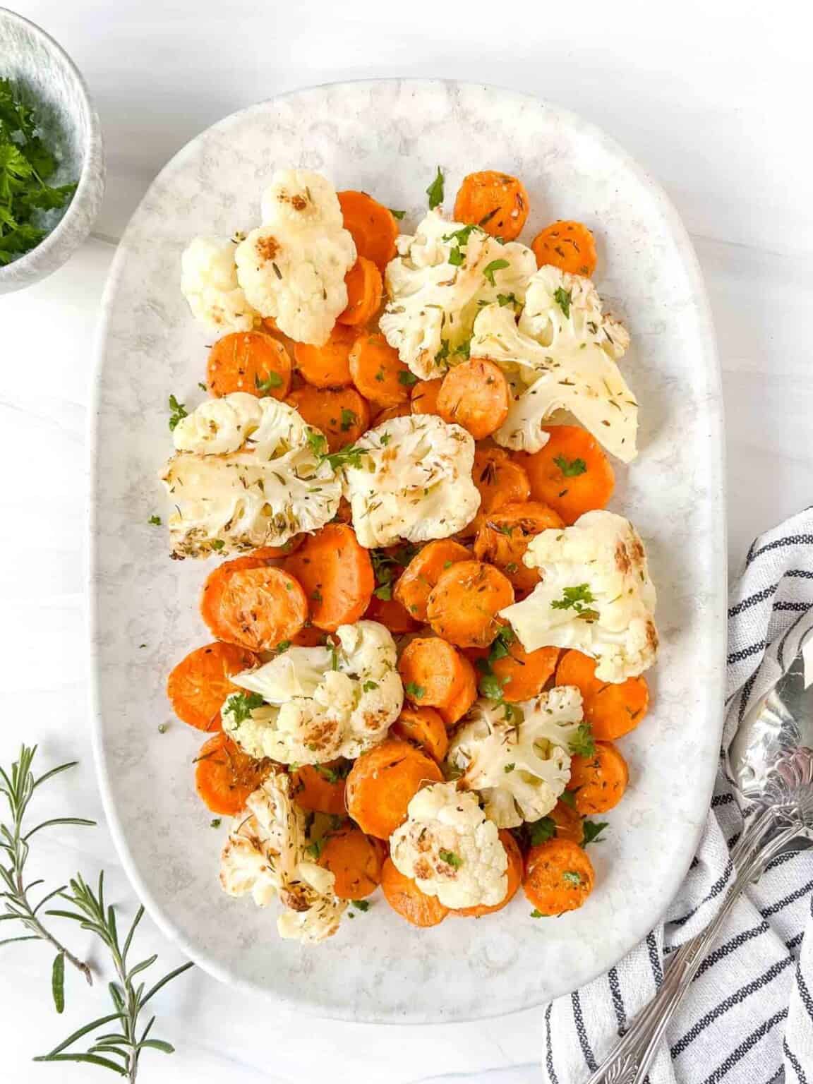 Roasted Carrots and Cauliflower Through The Fibro Fog