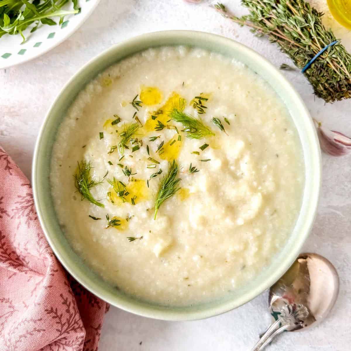 Creamy Cauliflower Fennel Soup - Through The Fibro Fog